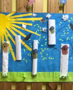 КОЛЛЕКТИВНАЯ РАБОТА  «ВЕСНА» СРЕДНЯЯ ГРУППА